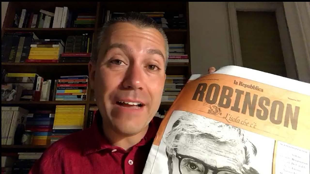 Saverio Raimondo: "L'intervista estorta a Woody Allen su Robinson: un contenuto tagliente"