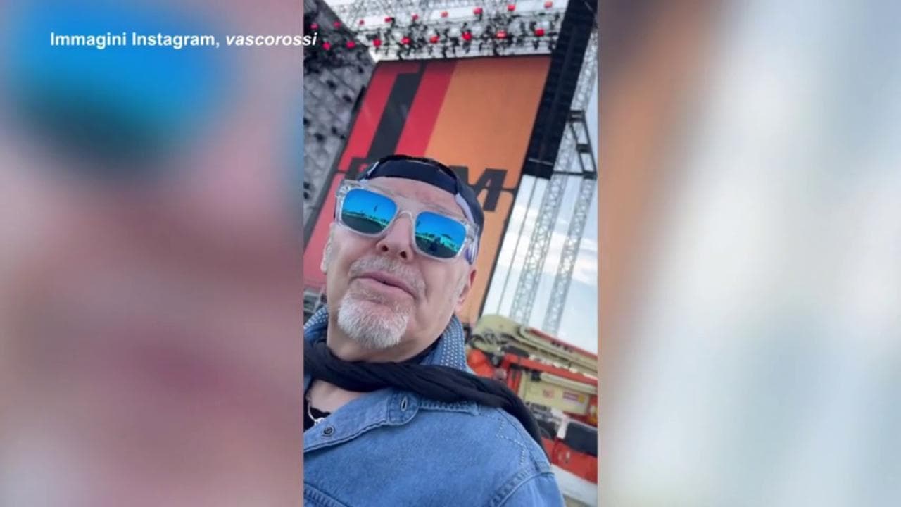 Vasco Rossi arrivato all'Ippodromo di Milano: "Aiuto a montare il palco"