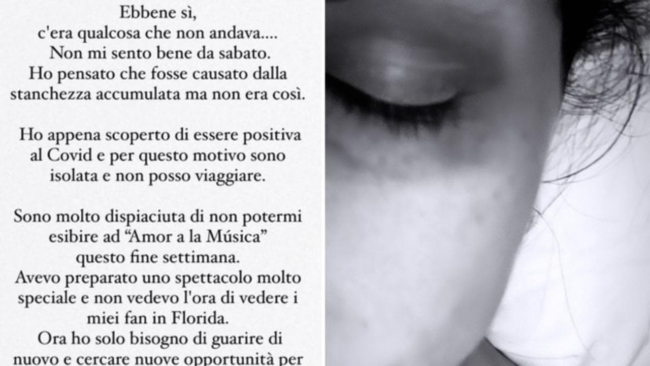 Laura Pausini a casa malata con il Covid: "Non mi sento bene da sabato"