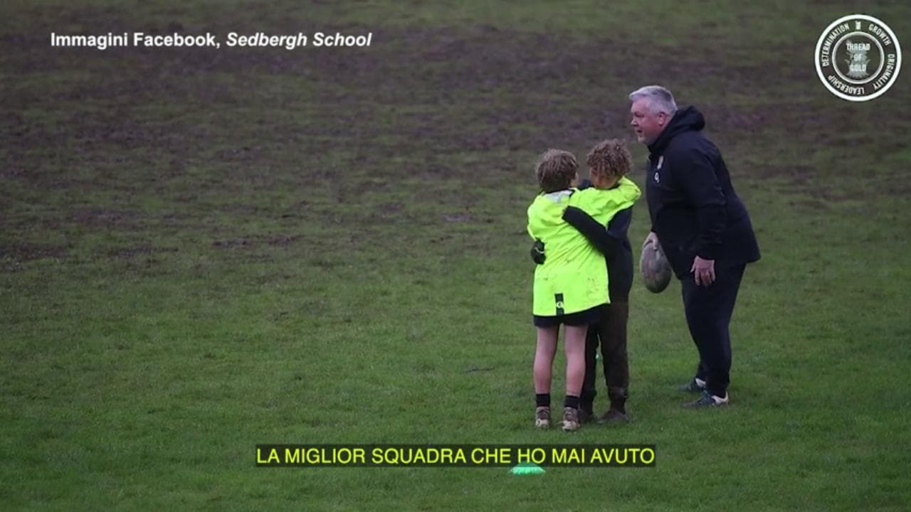 Rugby, l'emozionante discorso motivazionale del bambino al suo compagno di squadra