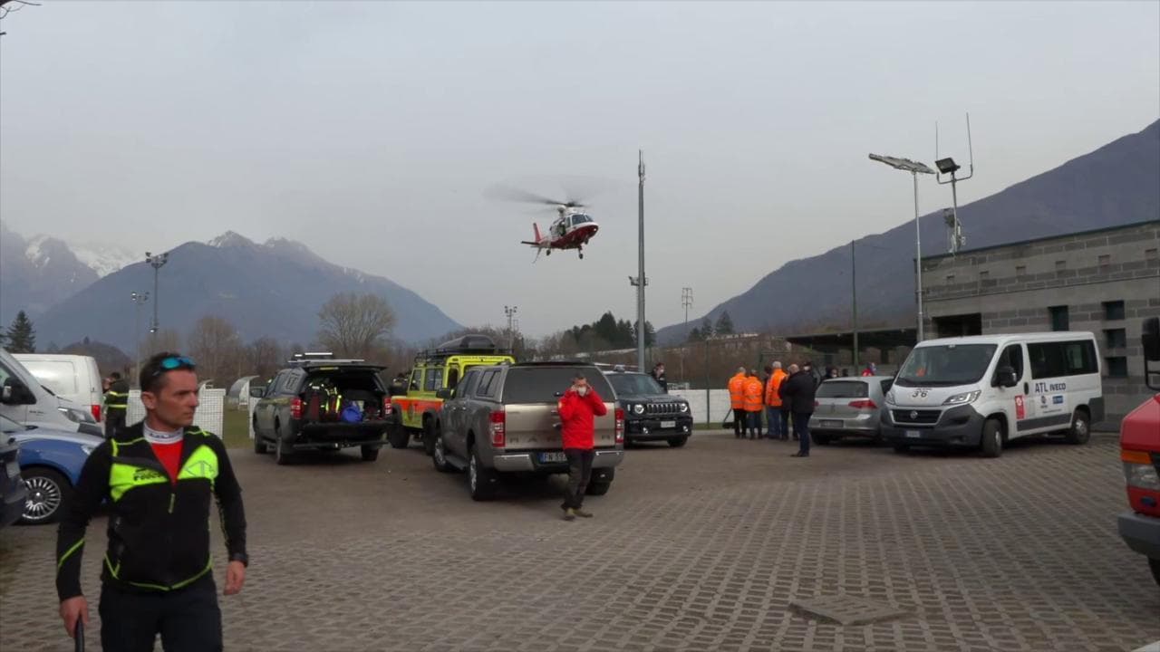 Jet militare cade sul Legnone Colico: le immagine del campo base e dei soccorsi