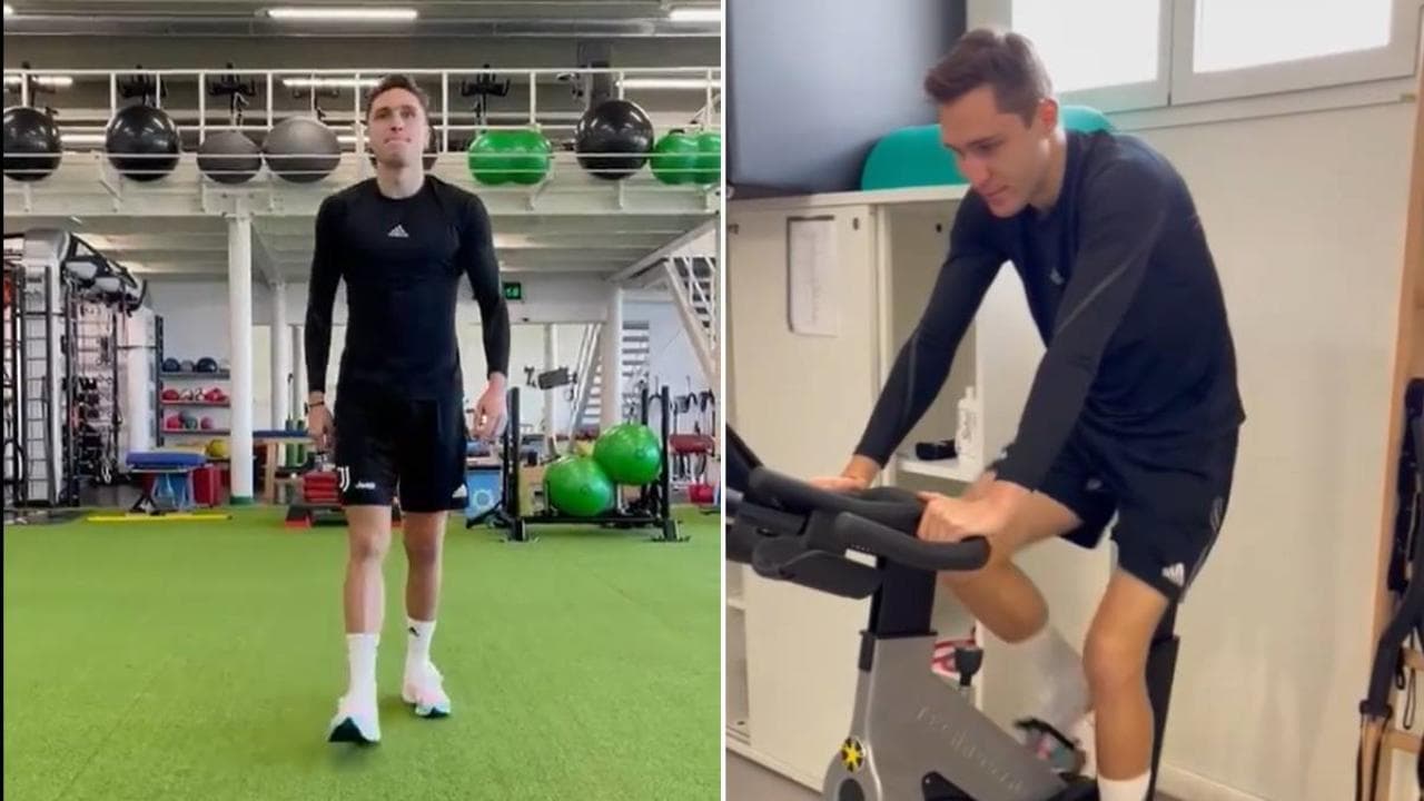 Juventus, Federico Chiesa corre (e pedala) verso il ritorno in campo