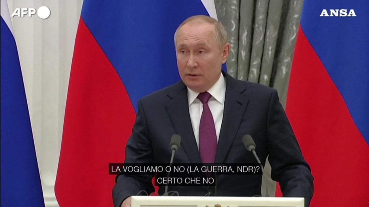 Ucraina, Putin: "Non vogliamo la guerra"