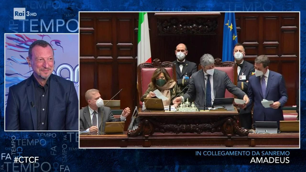 Amadeus scherza sui voti presi per il Quirinale: "Per fortuna c'è il Presidente giusto"