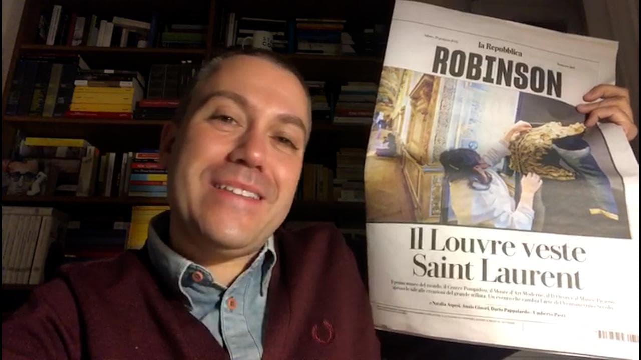 Saverio Raimondo: "Pur di non parlare di libri questa volta Robinson si occupa di moda"