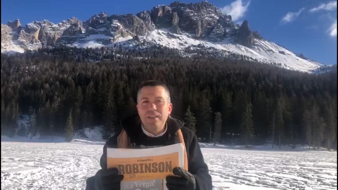 Saverio Raimondo: "In alta quota per fuggire da Robinson ma mi ha trovato anche qua. Ecco un uso alternativo"