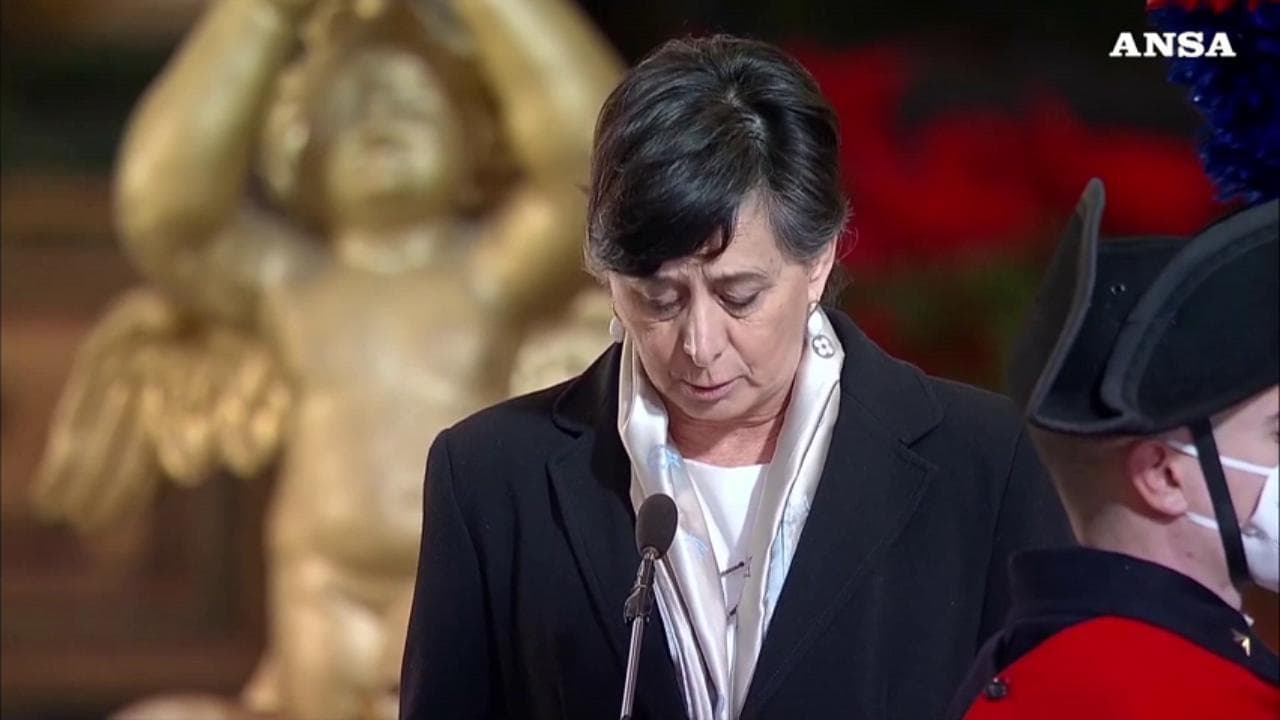 Funerali Sassoli, le ultime parole della moglie Alessandra al marito David