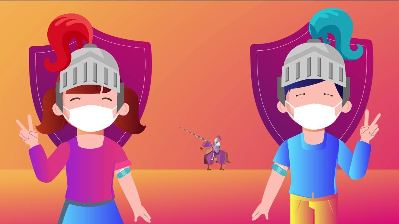 Vaccini ai bambini: la favola del cavaliere anti-Covid