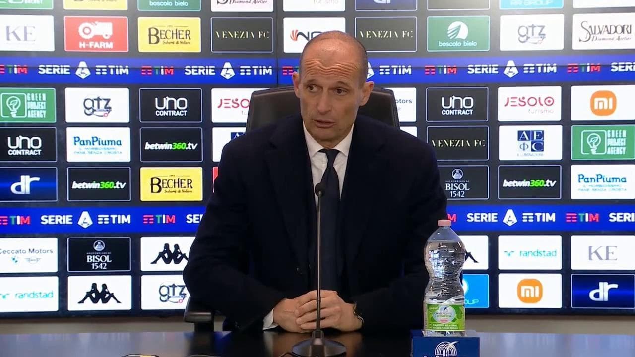Allegri: "La Juventus a Venezia ha buttato due punti per 10 minuti di black-out"