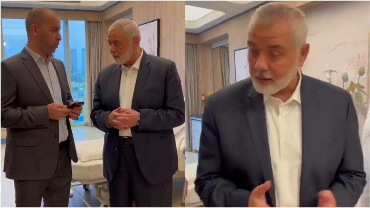 Il momento in cui comunicano al leader di Hamas la morte di tre figli: la reazione di Ismail Haniyeh