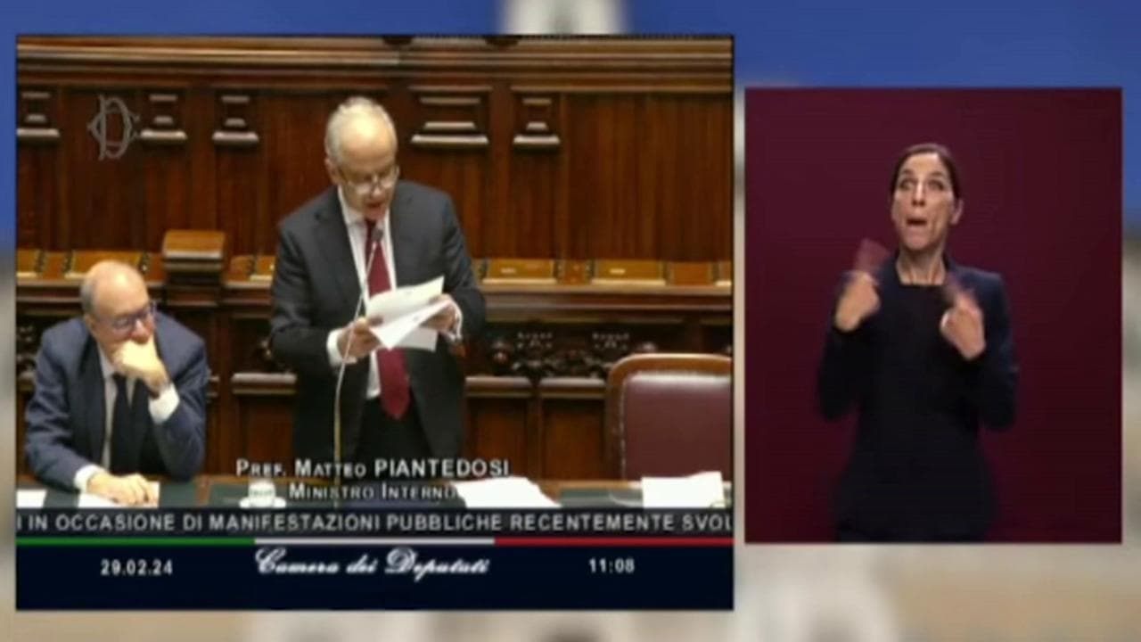 La difesa di Piantedosi alla Camera: "A Pisa carica per garantire l'incolumità degli agenti"