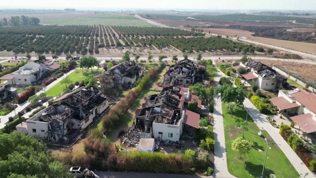 Israele-Palestina, 100 giorni di guerra: la distruzione dell'attacco del 7 ottobre vista dal drone