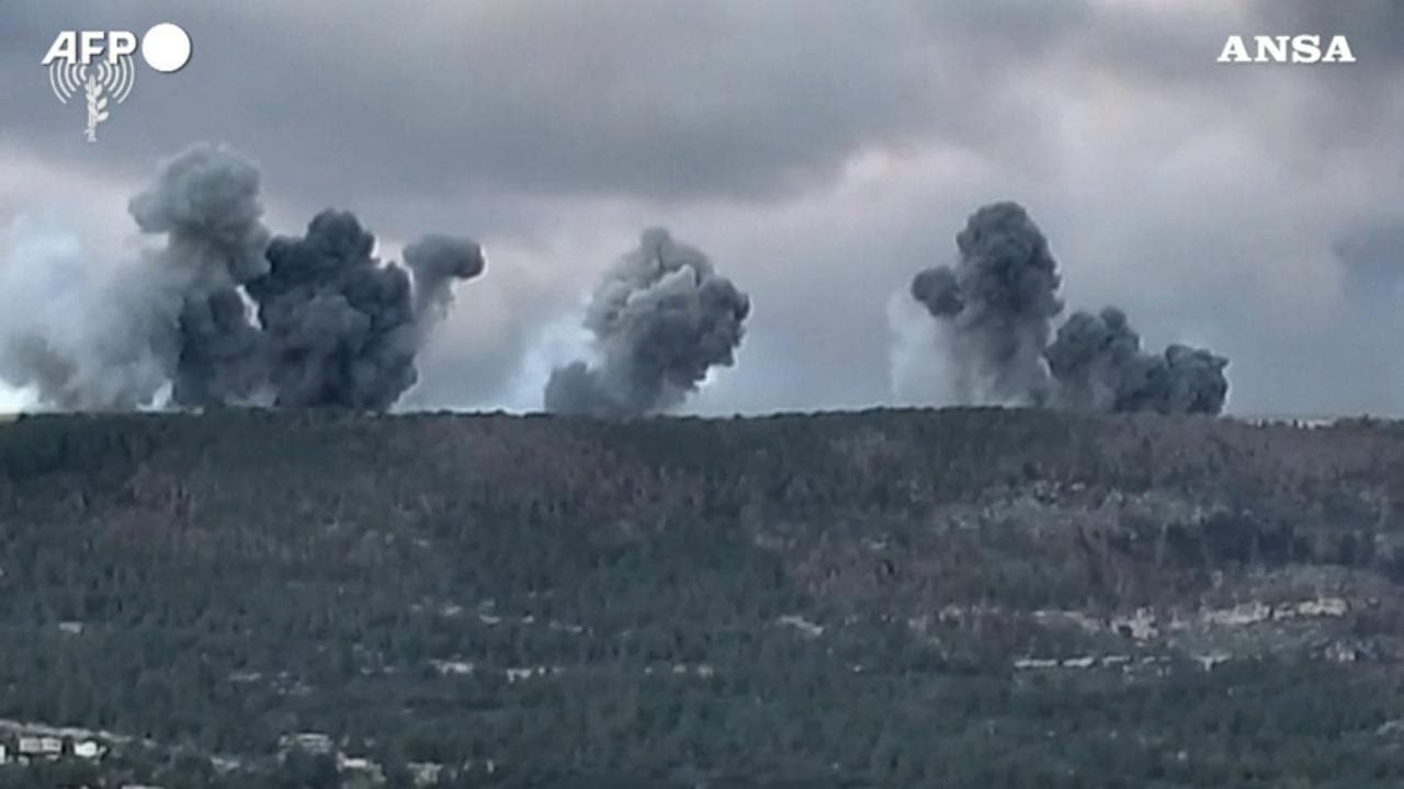 L'esercito israeliano pubblica il video di attacchi in Libano:le immagini
