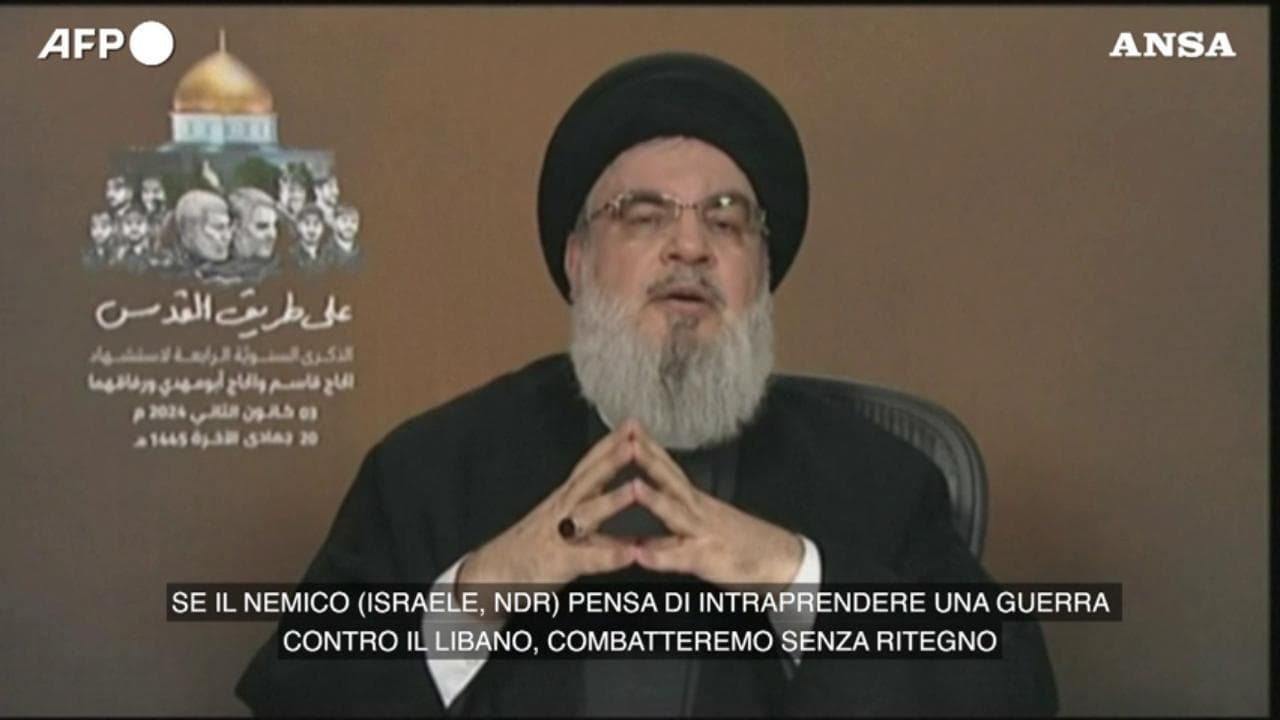 Nasrallah: "Se Israele pensa di fare una guerra contro il Libano se ne pentirà"