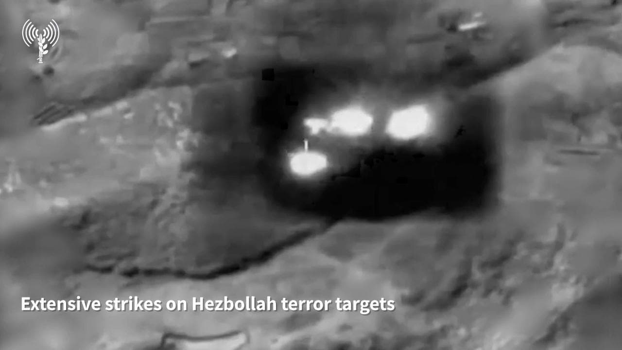 Medioriente, i video che mostrano attacchi aerei israeliani contro obiettivi di Hezbollah in Libano