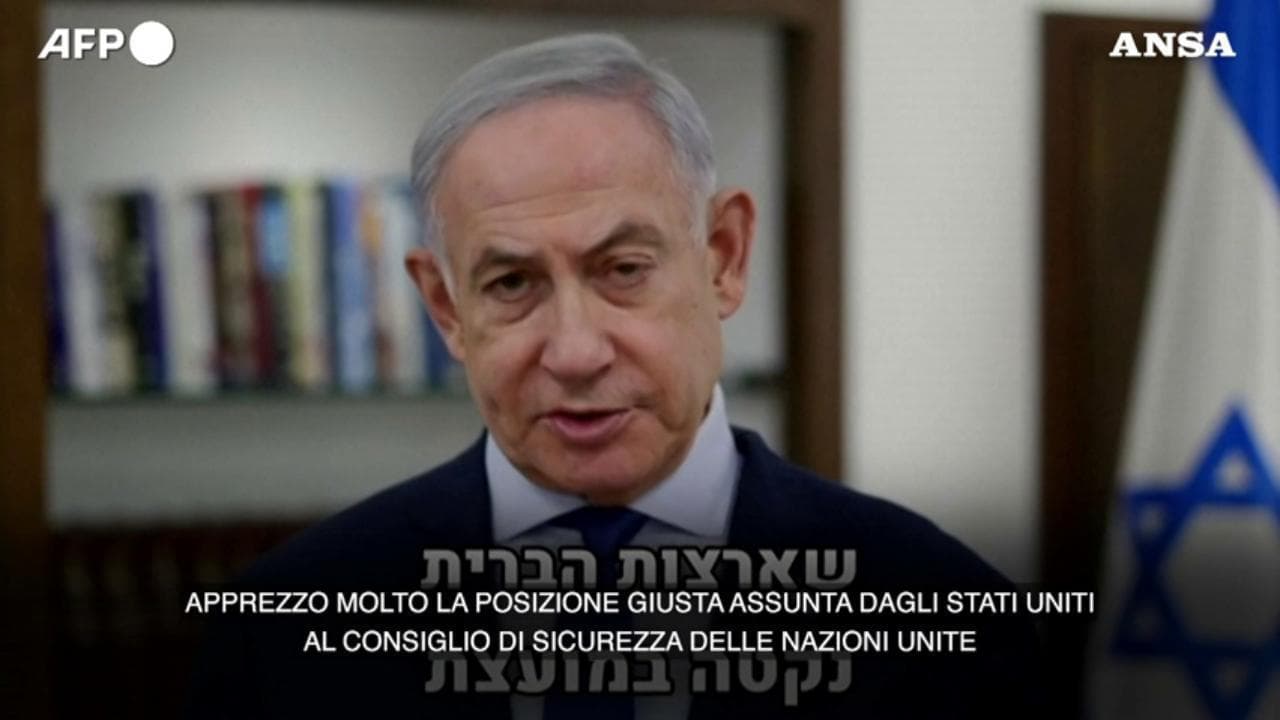 Medioriente, Netanyahu: "Veto Usa giusto, la guerra contro Hamas continua"