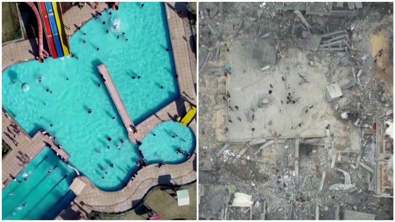 Gaza prima e dopo i bombardamenti israeliani scatenati dall'attacco di Hamas il 7 ottobre