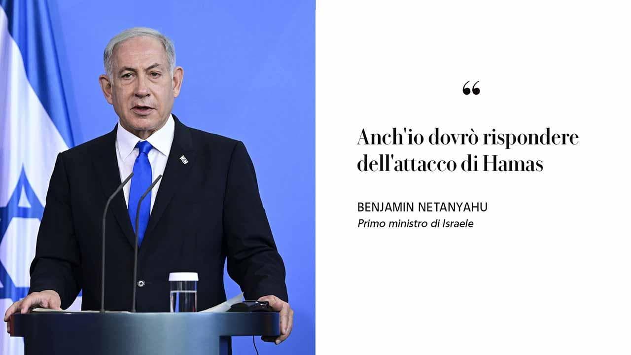 Netanyahu: "Anche io dovrò dare delle risposte sull'attacco di Hamas"