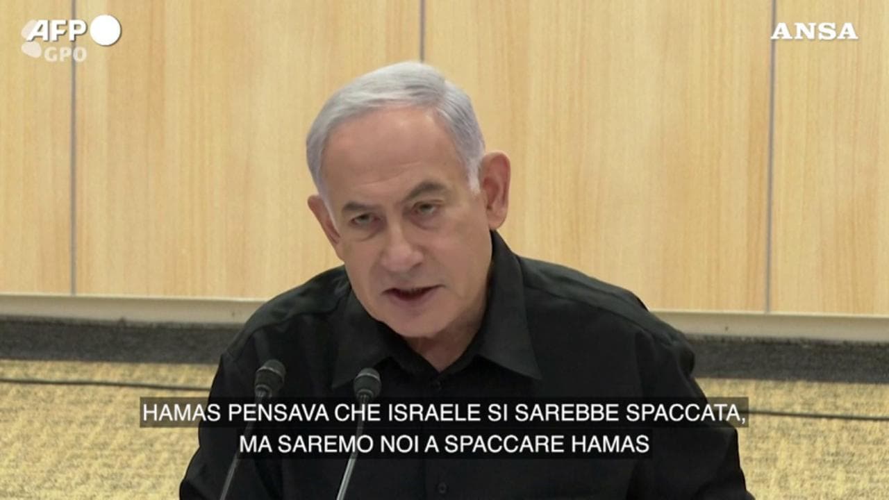 Israele, Netanyahu: "Hamas pensava che ci saremmo spaccati, spaccheremo noi Hamas"