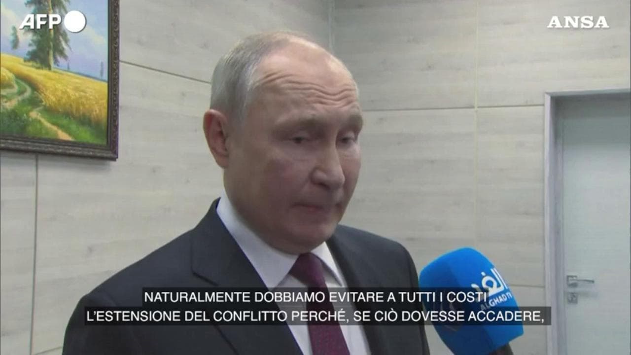 Putin: "C'è bisogno di negoziati per evitare che il conflitto fra israeliani e palestinesi si estenda"