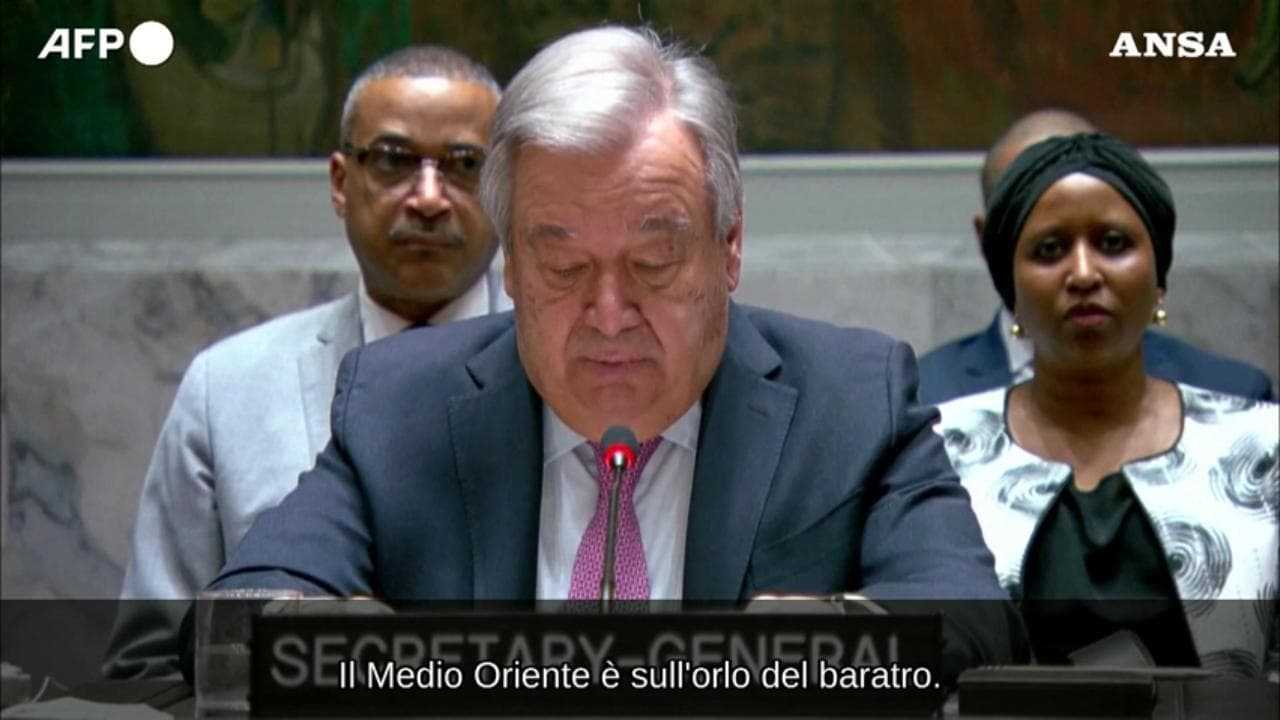Onu, Guterres: "Il Medio Oriente è sull'orlo del baratro, non possiamo permetterci altre guerre"