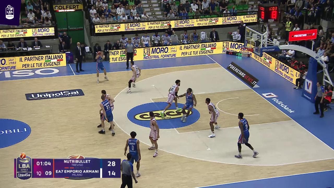 Basket Serie A, gli highlights di Nutribullet Treviso vs EA7 Milano
