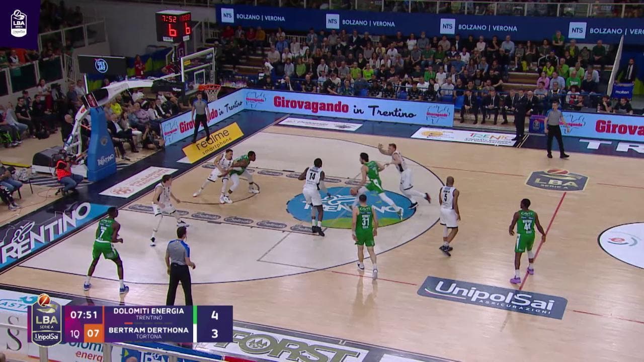 Basket Serie A, gli highlights di Dolomiti Energia Trentino-Bertram Tortona