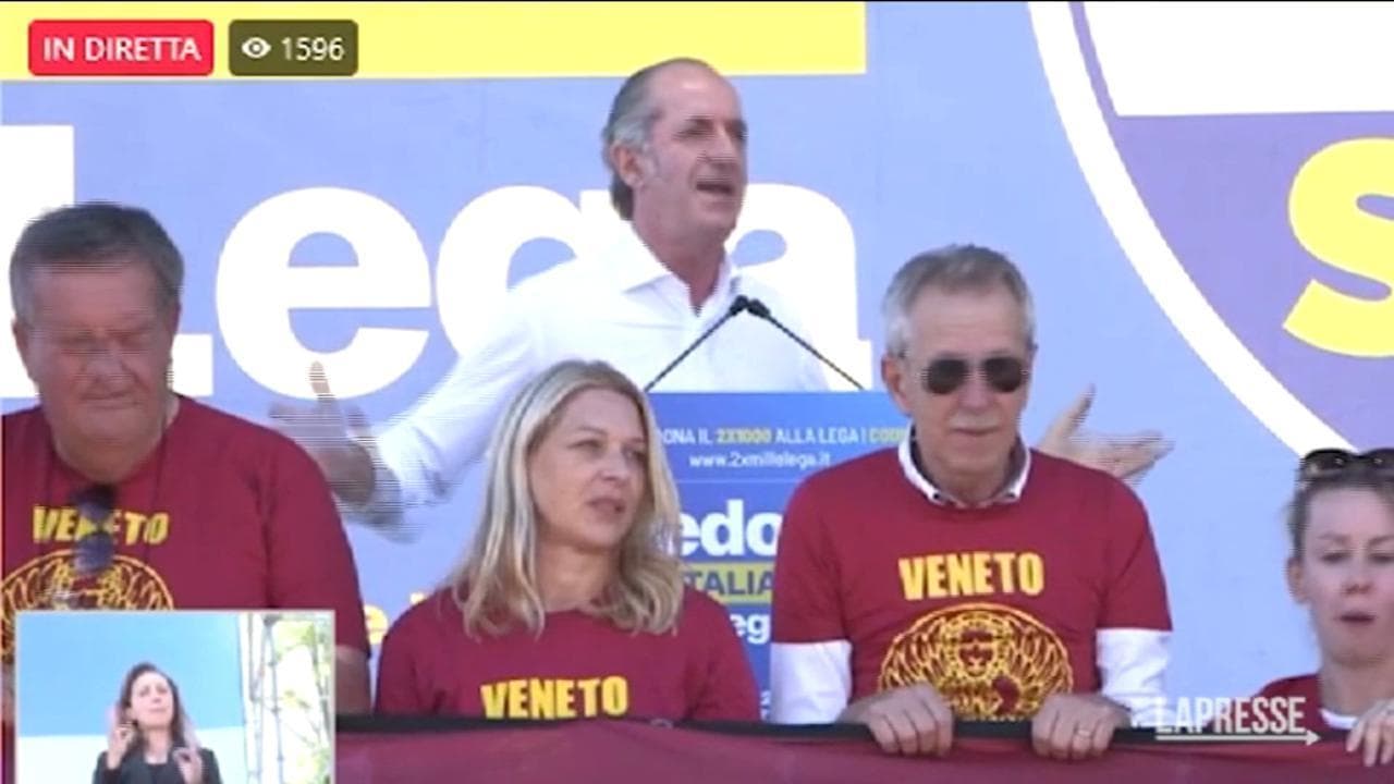 Zaia da Pontida: "L'autonomia vale anche la messa in discussione di un governo"