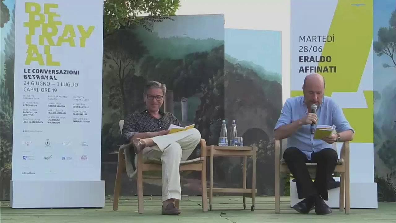 Le Conversazioni, il tradimento secondo Eraldo Affinati (Integrale)