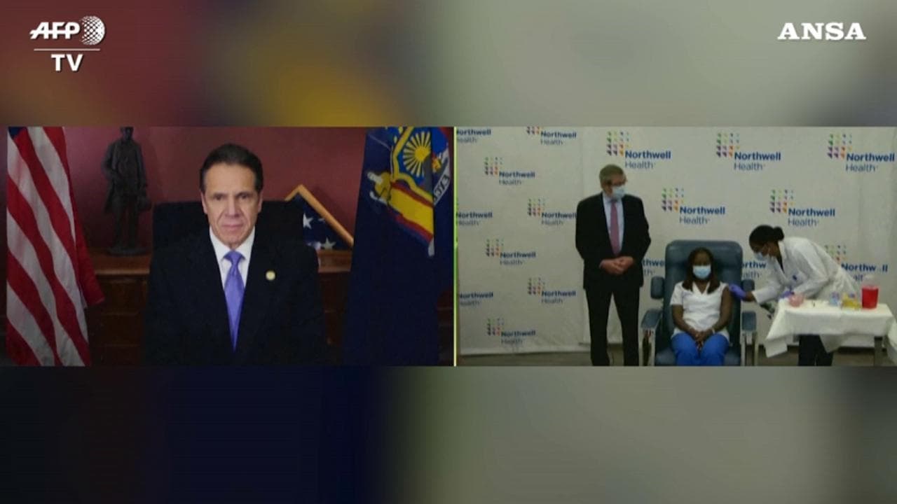 Covid, via alle vaccinazioni negli Usa: la prima persona riceve a New York il vaccino Pfizer