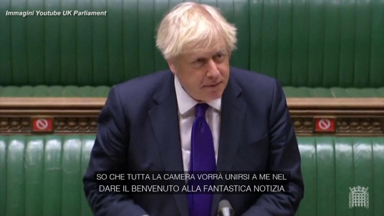 Gb, Johnson: "Vaccino anti-Covid ci permetterà di riprendere le nostre vite"