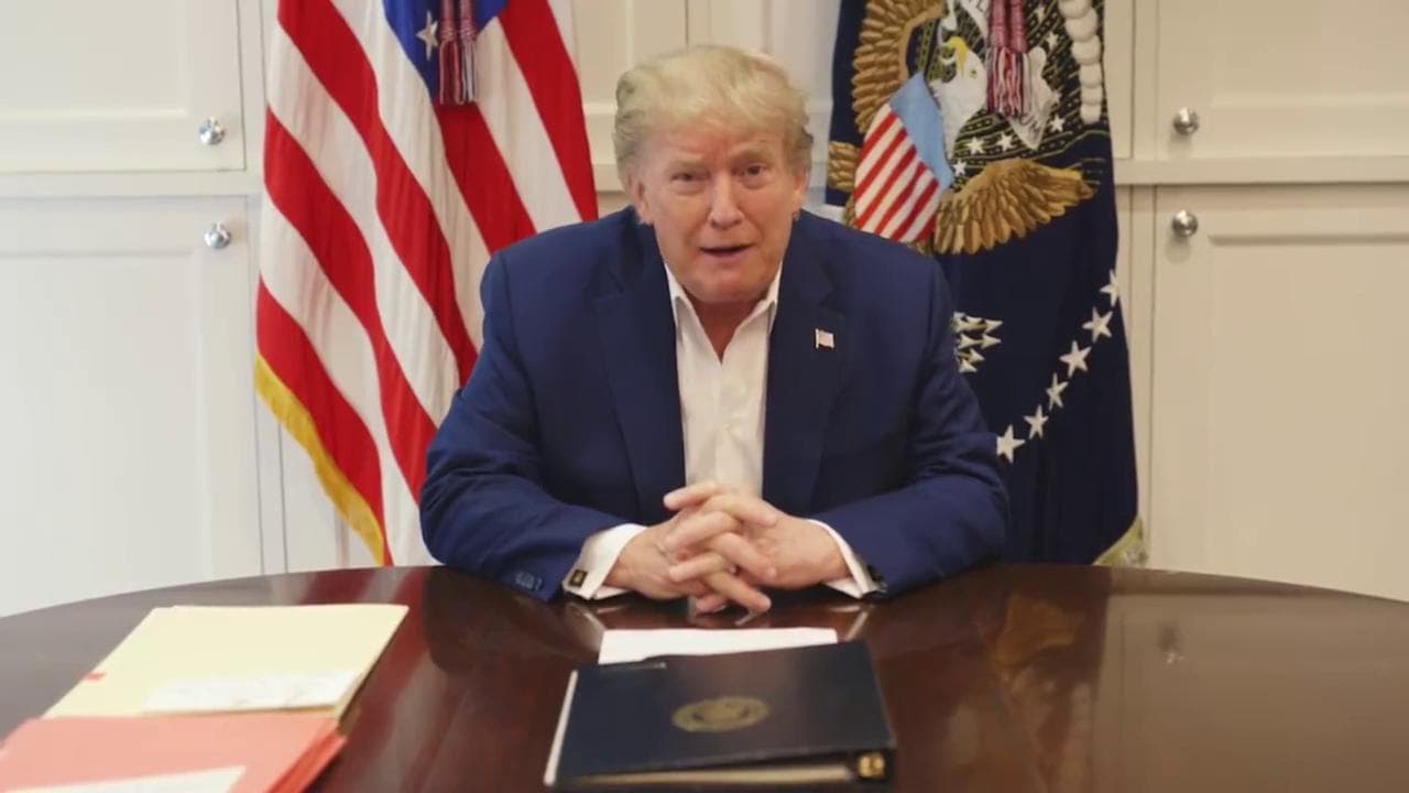 Coronavirus, il video di Trump dall'ospedale: "Sto meglio, credo che tornerò presto"