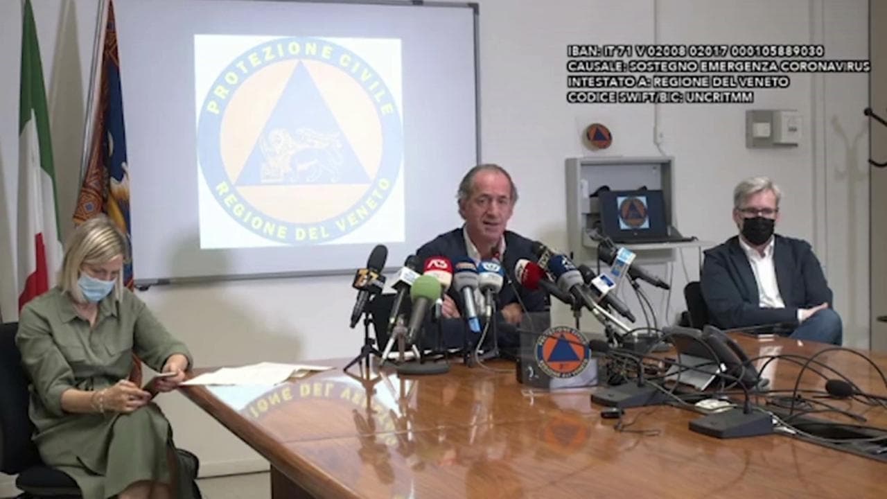 Coronavirus, Zaia: "Da lunedì ordinanza per inasprire le regole. Non esiste che un positivo vada in giro"