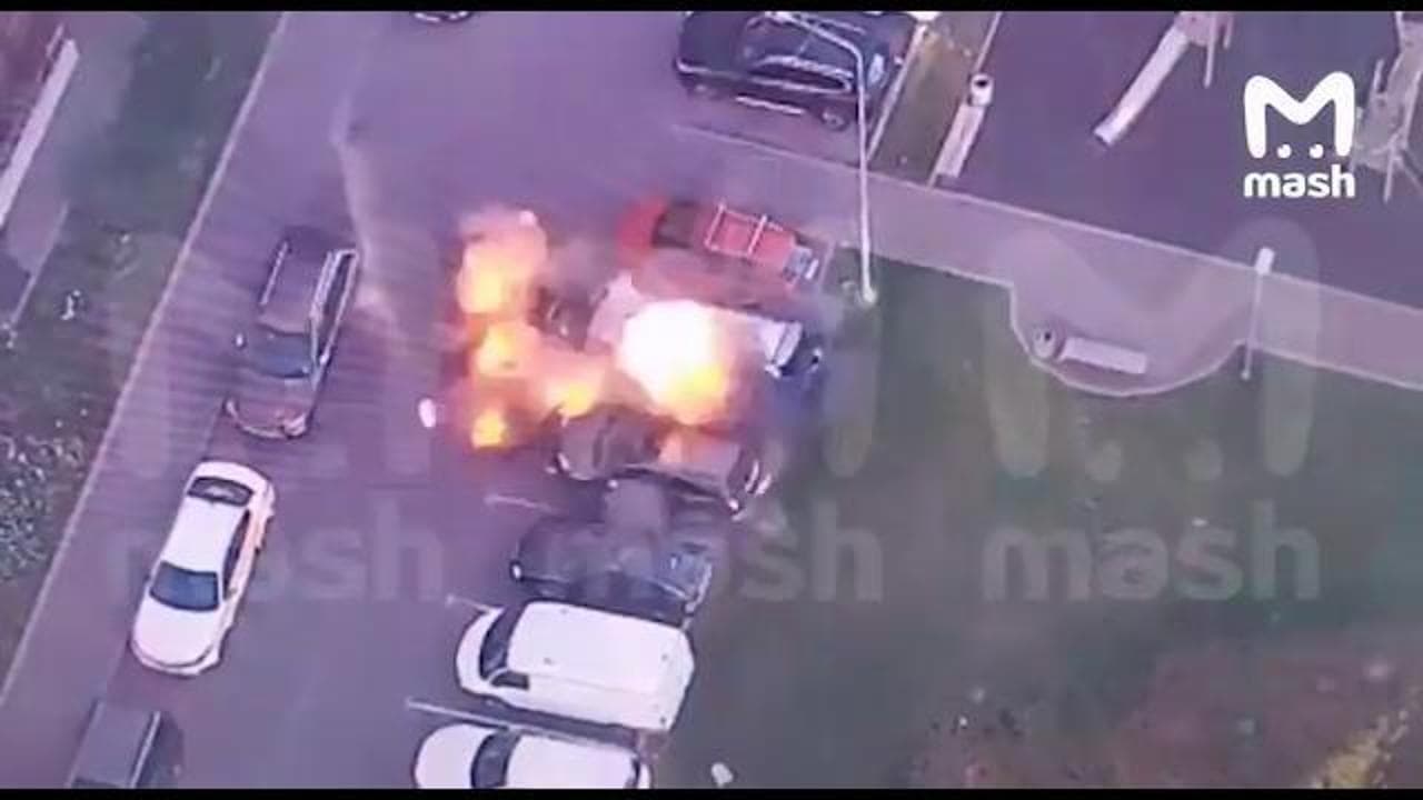 Autobomba a Mosca, il momento dell'esplosione