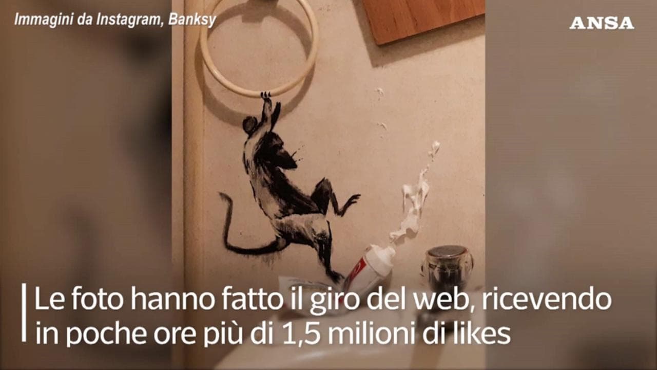 Coronavirus, lo smart working di Banksy