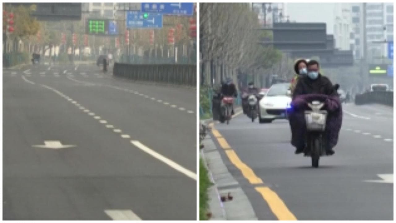 Coronavirus, Wuhan prima e dopo il lockdown: dopo più di due mesi si rivedono persone e auto in strada