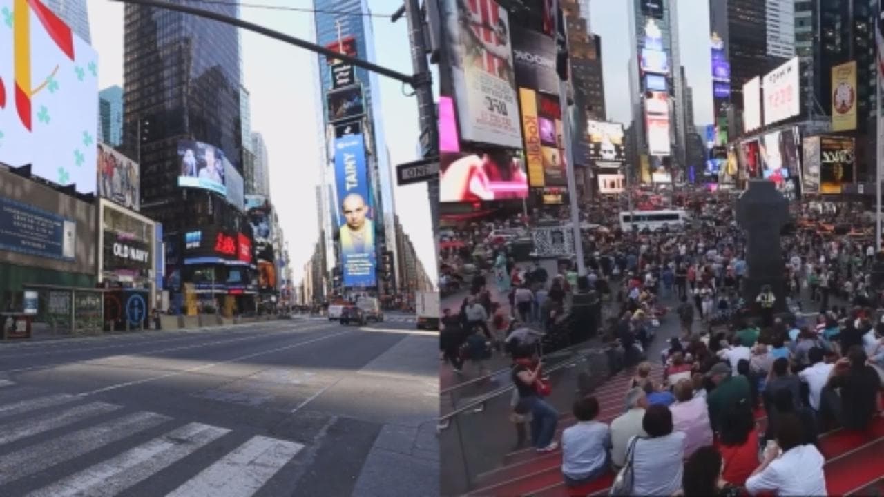 Coronavirus, da Times Square al Pantheon: com'erano e come sono ora i luoghi simbolo del turismo