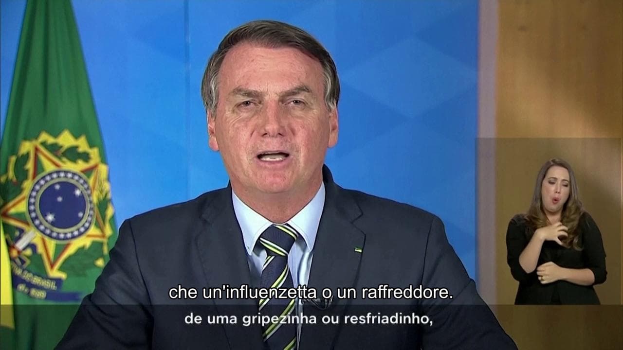 Coronavirus in Brasile, Bolsonaro minimizza: "E' come un raffreddore, non serve chiudere tutto"