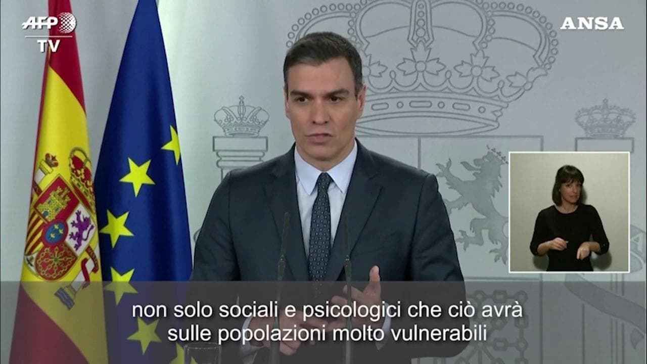 Coronavirus, Spagna proroga lo stato d'allerta. Sanchez: "È il coraggio ci fa restare a casa"