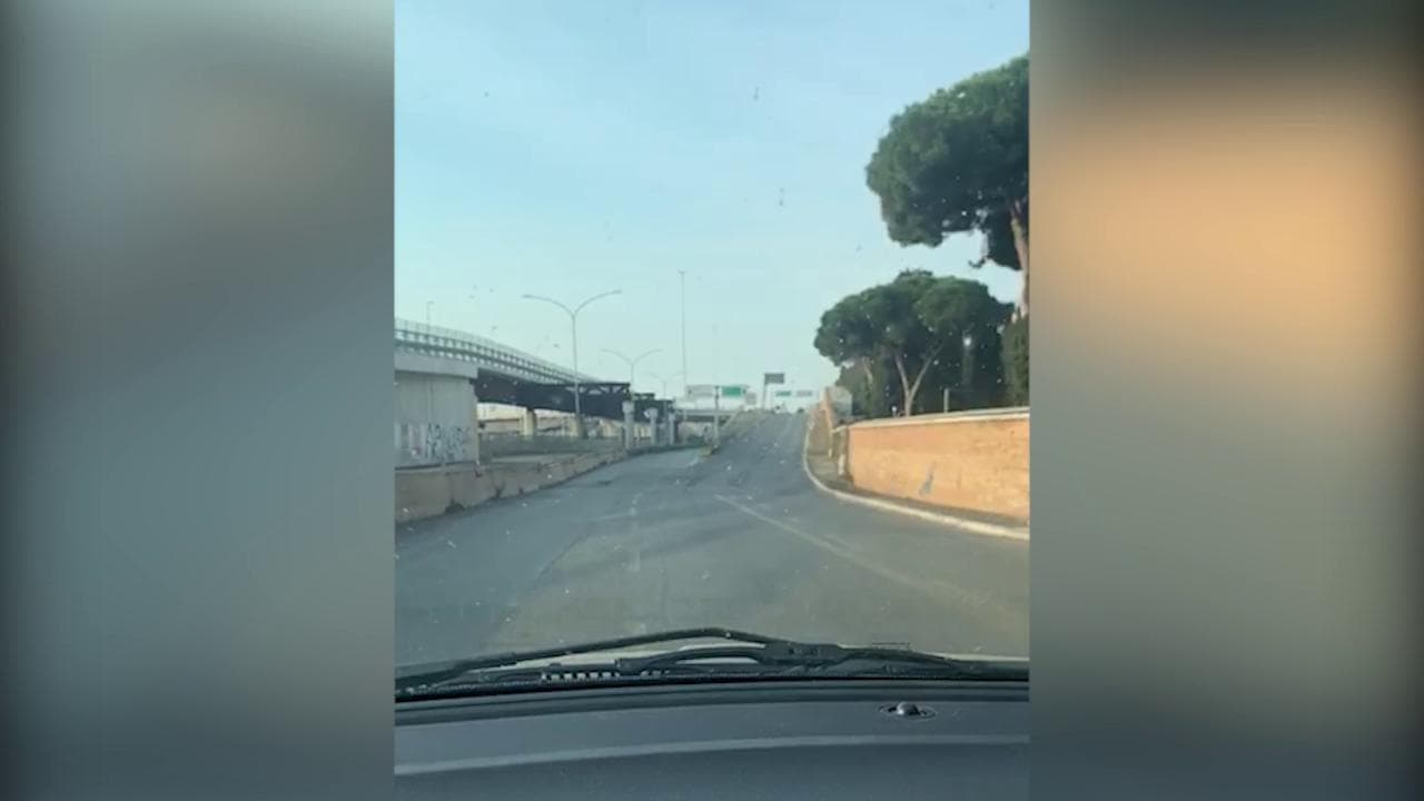 Coronavirus, il timelapse del viaggio da Roma Nord a Roma Sud: la città mai così deserta