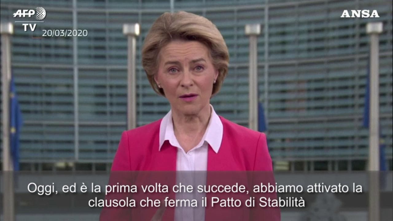 Coronavirus, Von der Leyen: "Stop al Patto di Stabilità: governi immetteranno denaro che serve"
