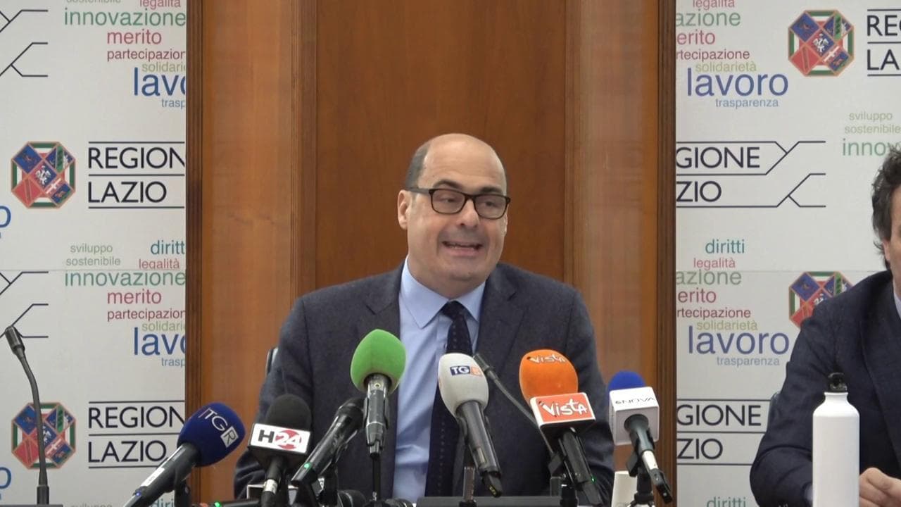 Coronavirus, Zingaretti: "No al panico, sì alla responsabilità. Evitare trasferte e spostamenti"