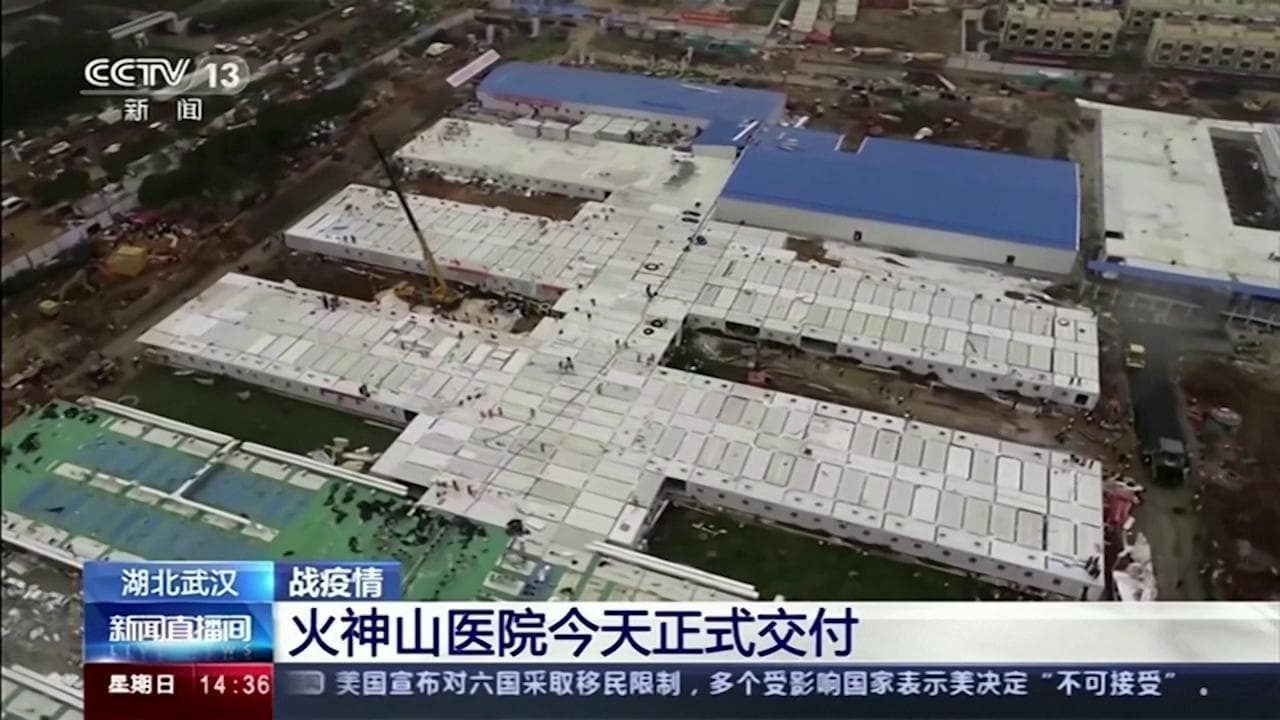 Coronavirus, completato a Wuhan l'ospedale dei record: è stato costruito in soli 10 giorni