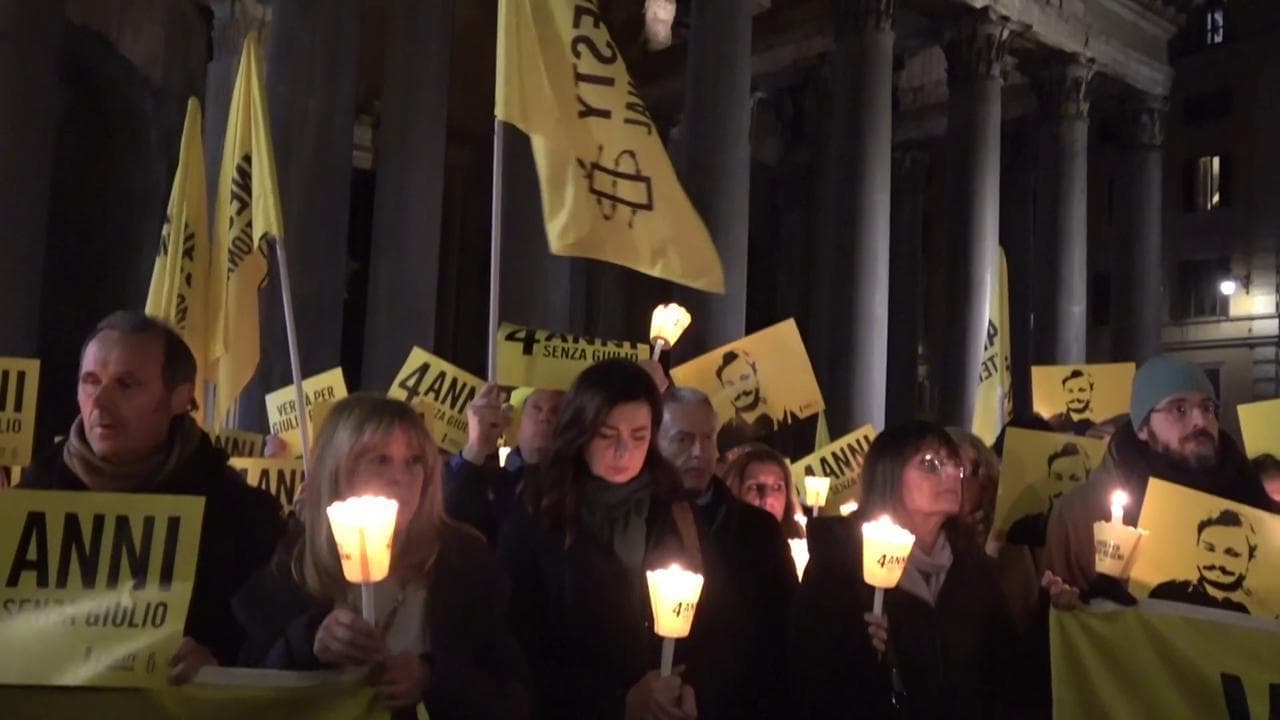 Regeni, 4 anni senza Giulio: fiaccolata al Pantheon per continuare a chiedere giustizia