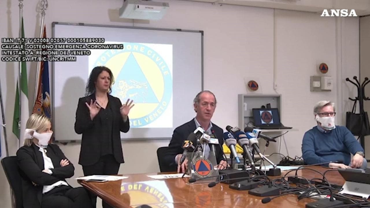 Coronavirus, Zaia (Regione Veneto): "Per noi il lockdown non esiste più"