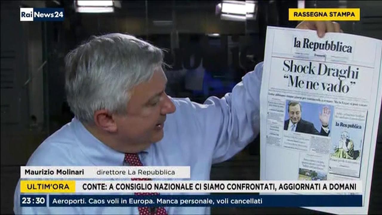 Molinari: "Abbiamo davanti cinque giorni di trattative per salvare Draghi"