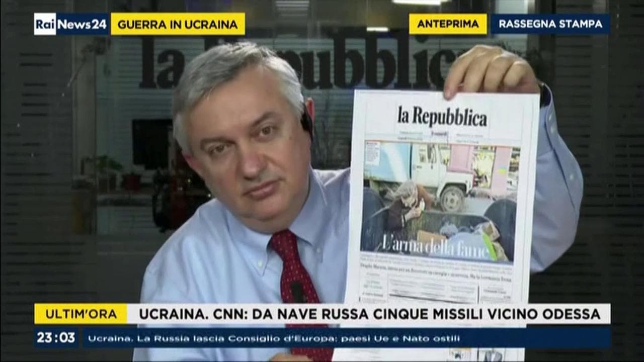 Molinari: "L'arma della fame contro l'Ucraina"