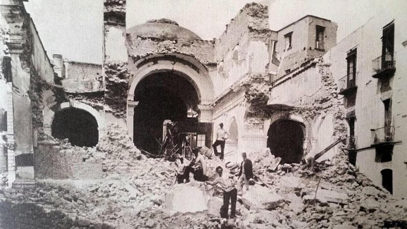 J9BCH3 Sommer, Casamicciola, dopo il terremoto del 1883