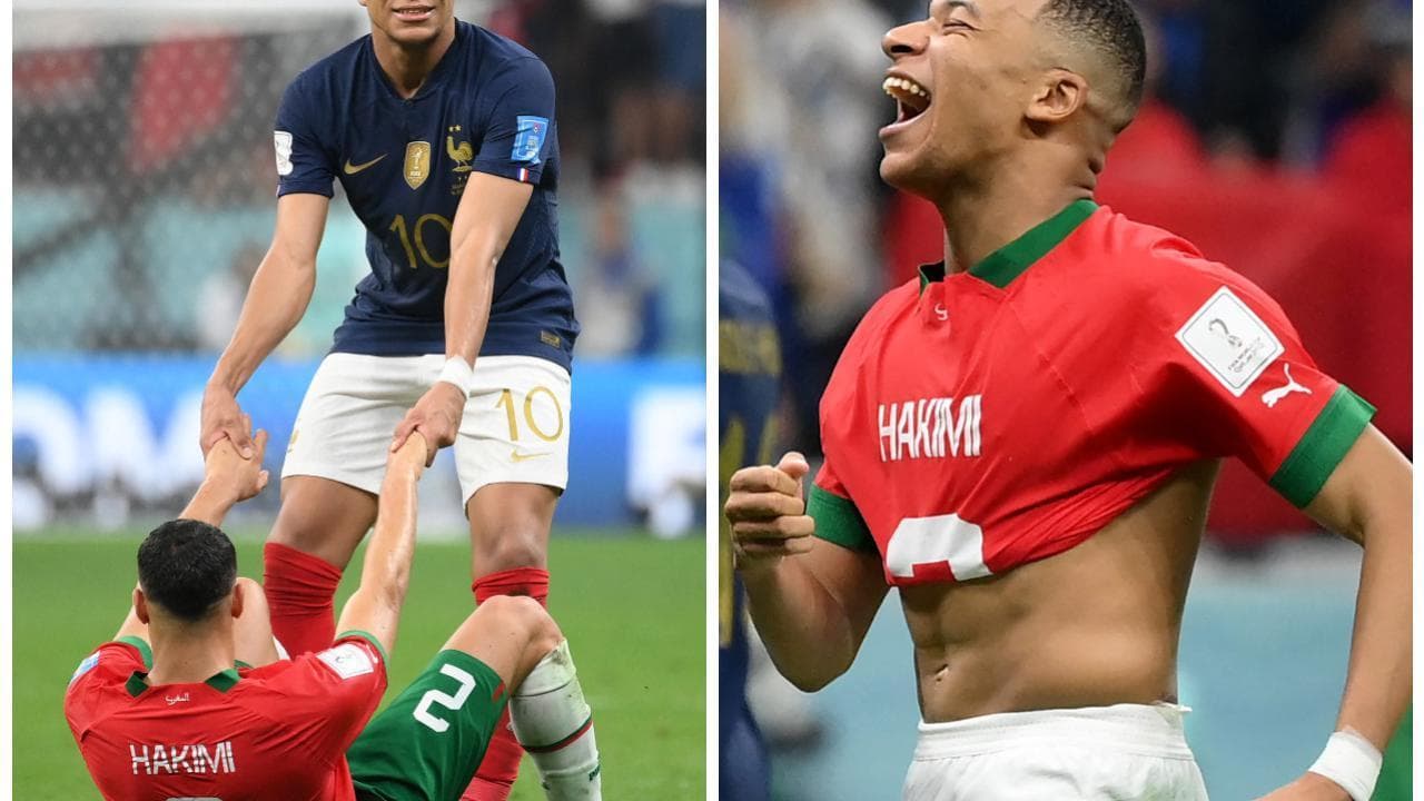 Il bel gesto di Mbappé: consola l'amico Hakimi in campo e poi festeggia indossando la sua maglia