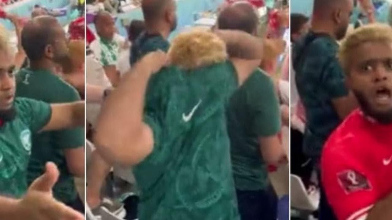 Mondiali in Qatar, il finto tifoso cambia maglia durante Polonia-Arabia Saudita